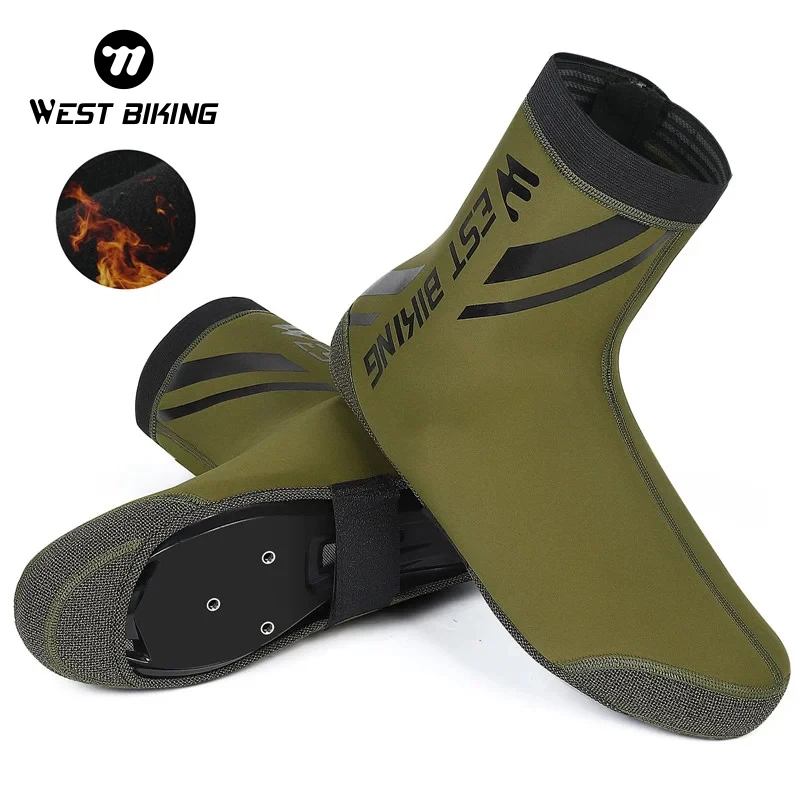 WEST BIKING Cycling Shoe Covers Waterproof Windproof Warm Man Woman Overshoes Road Bicycle Bike MTB Winter Shoe Cover Protector