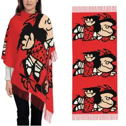 Mafalda Love Is In The Air Shawl Wrap Womens Warm Large Long Scarf Funny Manga Neckerchief Shawl Scarves