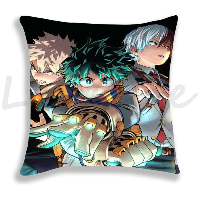 My Hero Academia Pillow Case Midoriya Izuku Deku Printed Pillow Cover No Pillow Core Soft Pillowcase Sofa Pillowcover Xmas Gifts