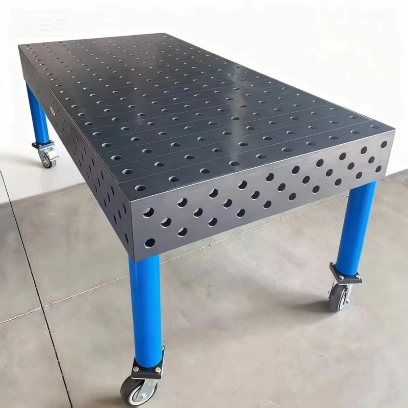Cast iron flexible welding table with fixed accessories 3D welding table