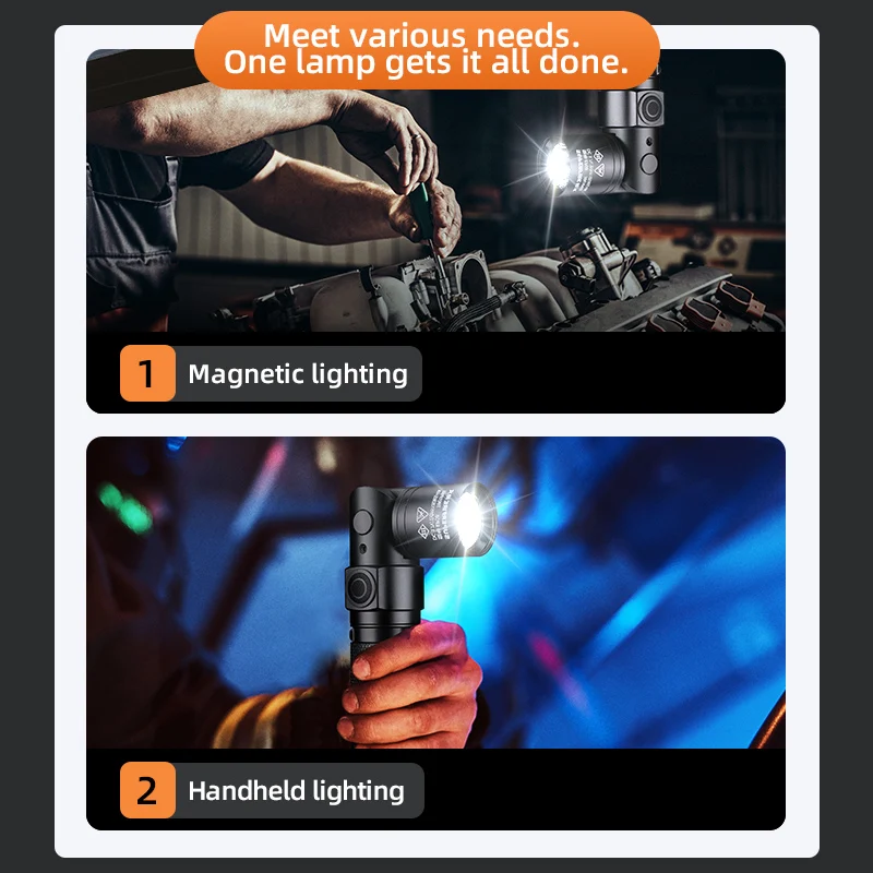 SUPERFIRE EP08 3 ワット防爆懐中電灯ポータブル 90 度回転可能な緊急ライト IP66 防水磁気ベース