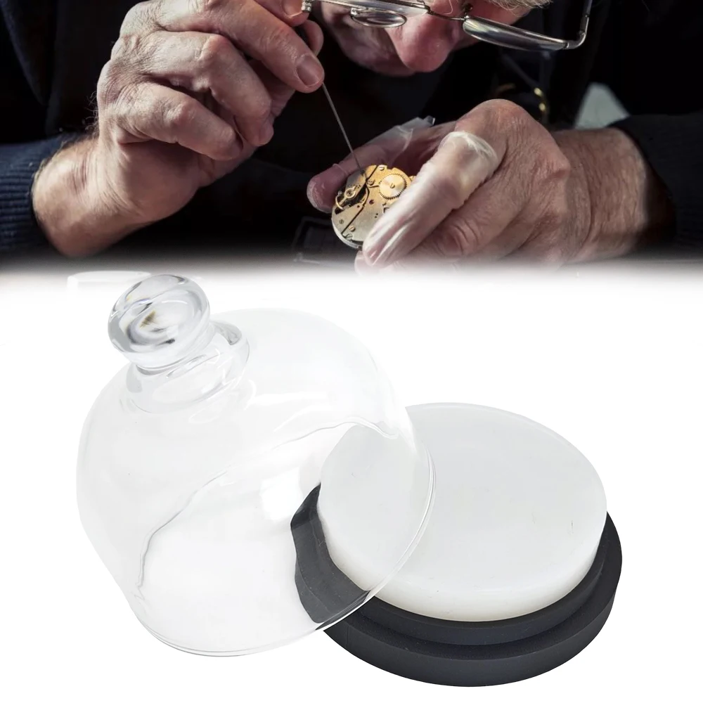 Watch Movement Dust Cover Watch Parts Holder Tray Parts Protector Moistureproof Anti-dust Covers Storage Box for Watchmakers