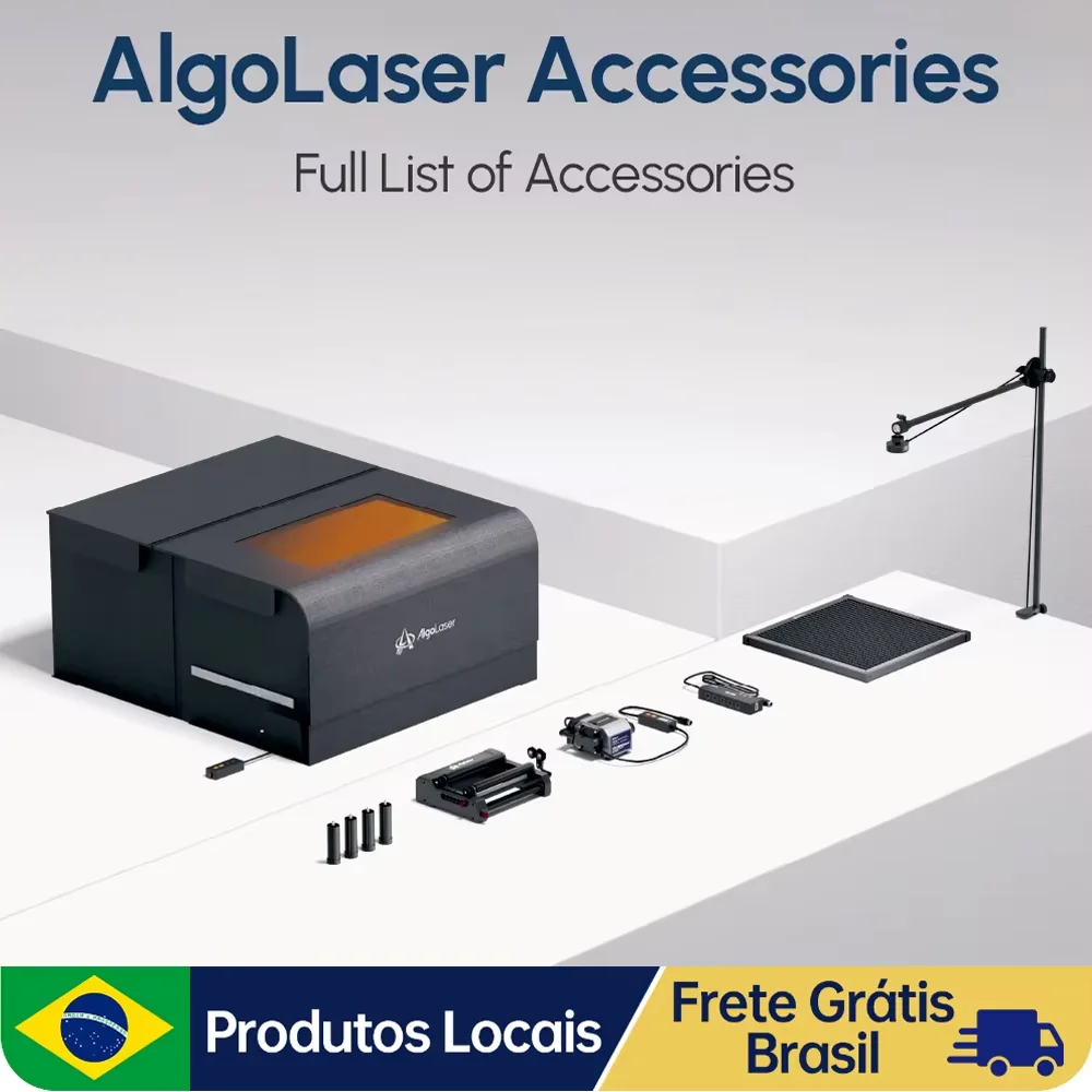 AlgoLaser Accessory Laser Engraver Rotary Roller Air Pump Raiser Feets Lightburn Camera Protection Cover Honeycomb Platform Part
