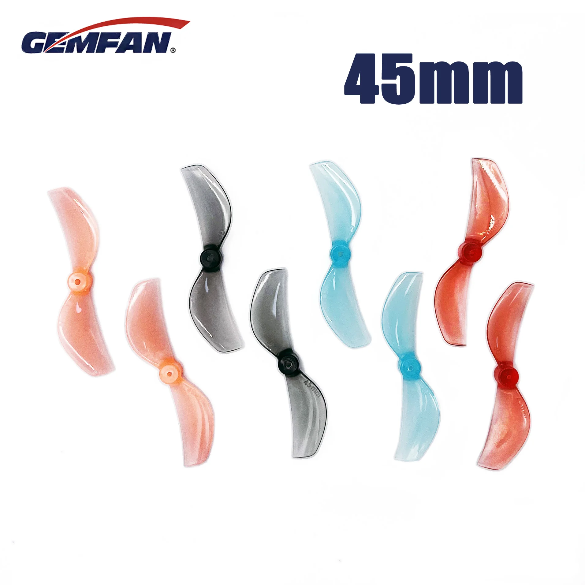 16PCS 8Pairs Gemfan 45mm 2-Blade PC Propeller T-Mount 1mm 1.5mm 0805 Motor For FPV Freestyle Tinywhoop Micro Drones DIY Parts