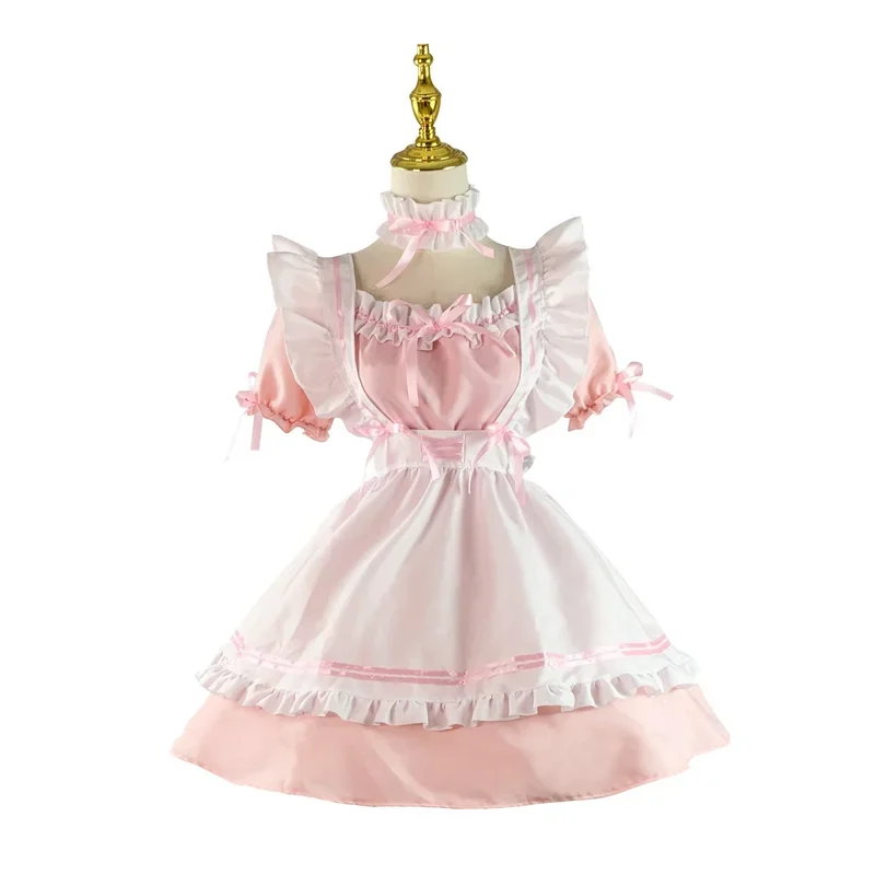 Amine czarna śliczna Lolita francuska pokojówka sukienka cosplay dziewczyny kobiety kelner kostiumy sceniczne S-5XL rozmiar