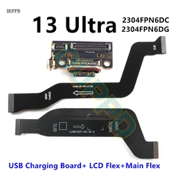USB Charging Port Mic Microphone Dock Connector Board For Xiaomi Mi 13 Ultra 13Ultra LCD Mainboard Main Flex Cable