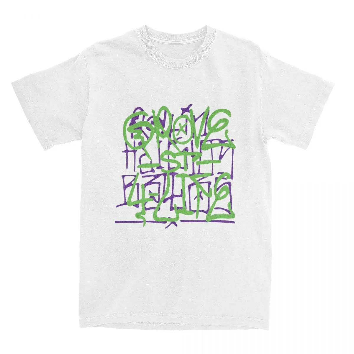 Harajuku Grove 4 Life GTA San Andreas t-shirt męski bawełniany z krótkim rękawem okrągły dekolt letnie koszule