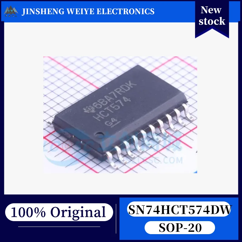 (20/100 pieces) SN74HCT574 SN74HCT574DW HCT574 SOP-20 Eight-way Edge-Triggered D-Type Flip-Flop, 100% New, Original, In Stock,
