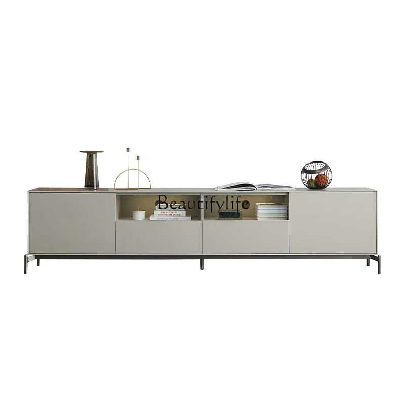 

Italian minimalist TV cabinet light luxury style high style designer modern simple living room
