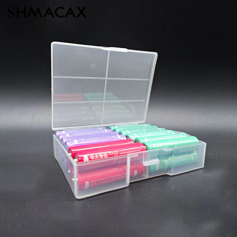 Battery Storage Holder Plastic Transparent Container For Maximum 24 X AA AAA Batteries Organizer Box Case