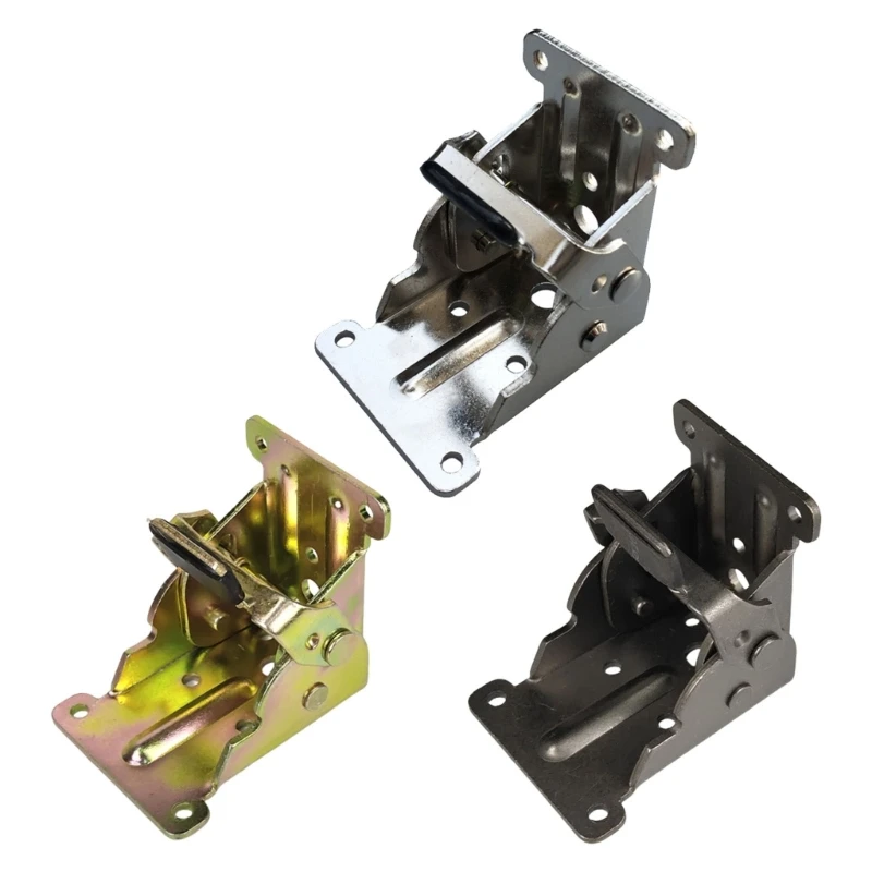 4Pcs Self-locking Hinge 90 Degrees Locking Folding Hinge Chair Leg Bracket Hinge