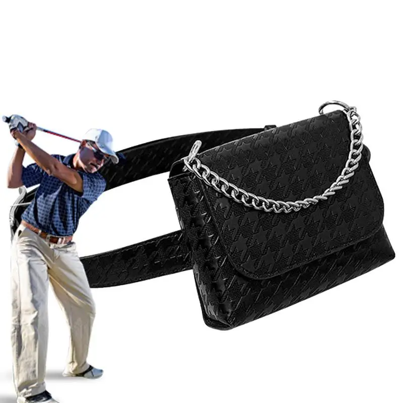 

Golf Ball Waist Bag Portable PU Leather Golf Ball Golf Tee Golf Accessories Large Capacity Practical Ball Storage For Golfers