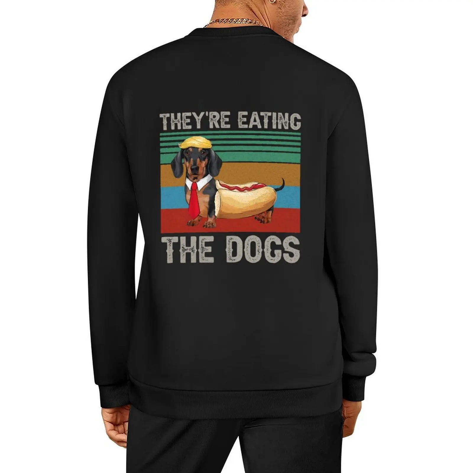 

They’re Eating The Dogs 2024 - Dachshund Weiner Pullover tracksuit men's autumn clothes clothes for men winter man sweatshirt