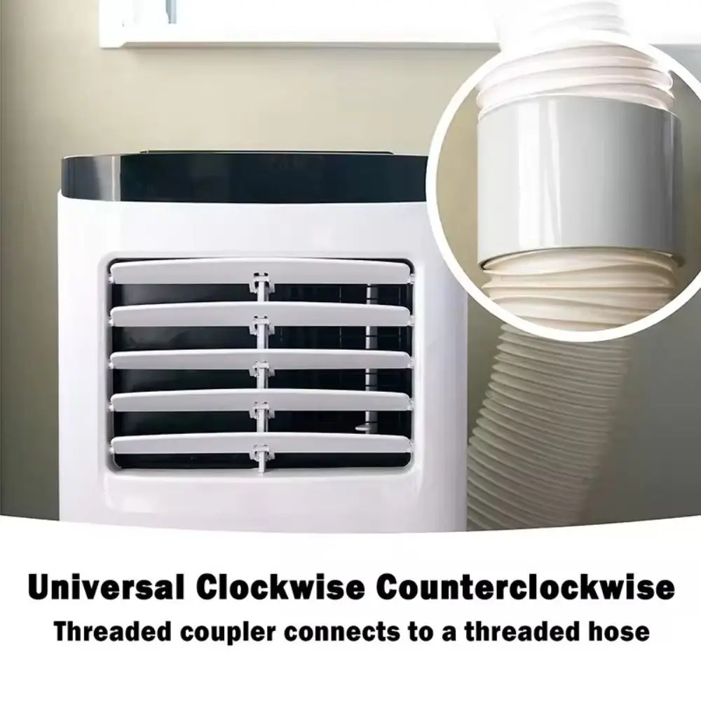 ABS Air Conditioner Exhaust Hose Connector Replacement Round/Square Shaped Exhaust Pipe Interface Baffle Joint