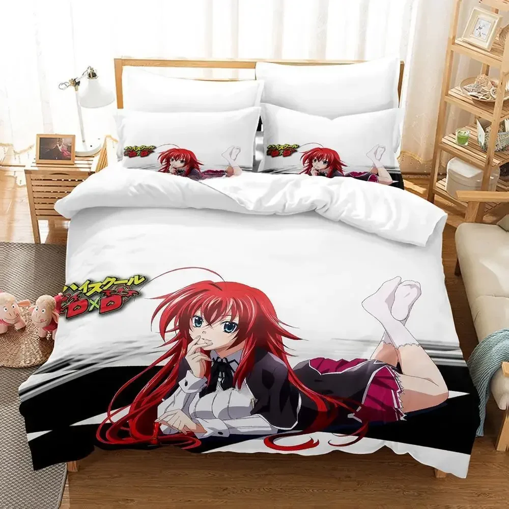 

New Kawaii High School DxD Bedding Set Single Twin Full Queen King Size Bed Set Adult Kid Bedroom Duvet cover Sets Anime Bed