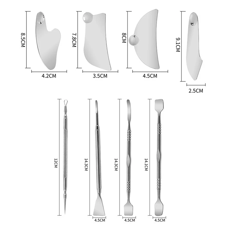 1/3pcs เครื่องสําอางค์แต่งหน้าสแตนเลส Spatula Foundation Shovel Applicator Eye Mask ช้อนครีม Blackhead ลบ Care