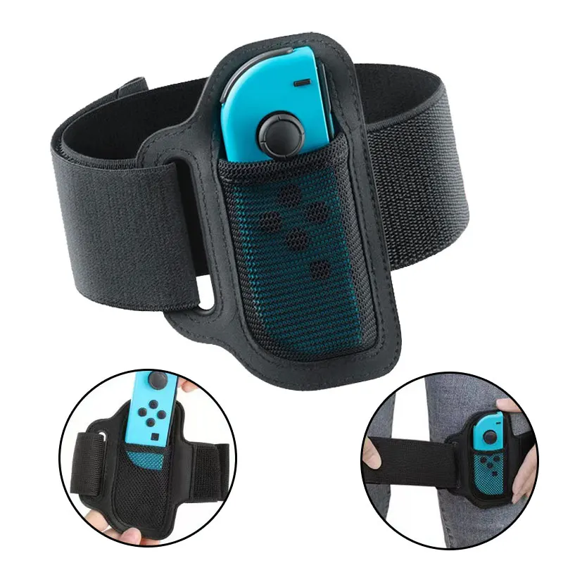 Adjustable Nylon Leg Strap For Nintendo Switch Oled Joycon Ring Fit Adventure Game Ring Feet Elastic Sports Band Accessories