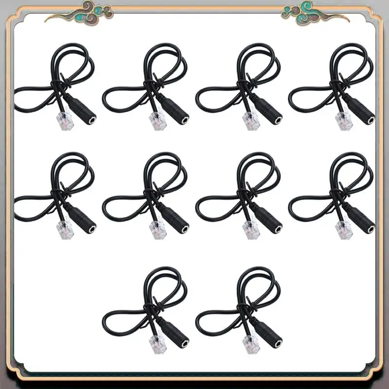 A46M-10PC Telefon Adapter Rj9 Auf 3,5 Buchse Adapter Konverter Kabel PC Computer Headset Telefon