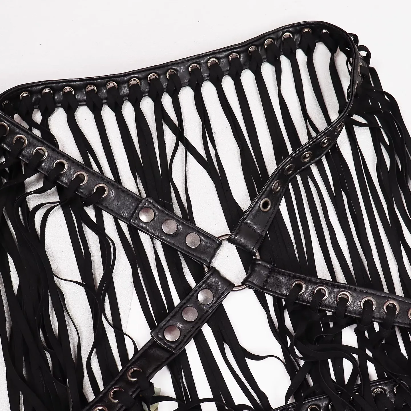 بو الجلود شرابة حزام المرأة خمر الأسود فستان Cummerbunds الكورسيهات حزام أحزمة الديكور واسعة حزام R3116