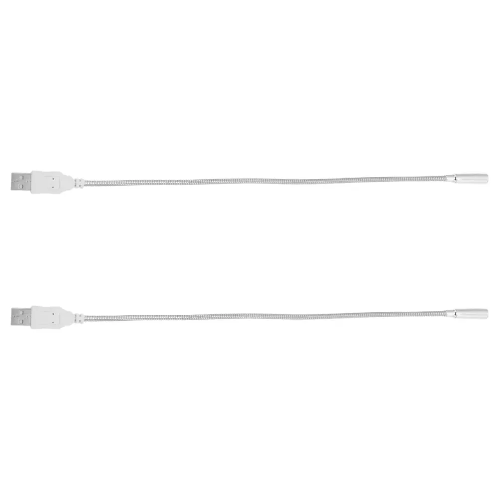 

2pcs Keyboard Light USB Home Night Mini Portable Desk Lamp Gooseneck LED Laptop Eyefriendly Soft Tube Computer