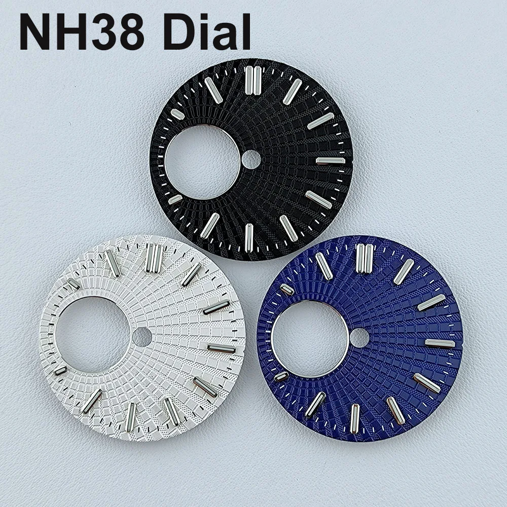 

NH38 Dial Hollowing out Dial Watch dial Custom logo Dial Green Luminous dial Fit NH38 movement watch accessories