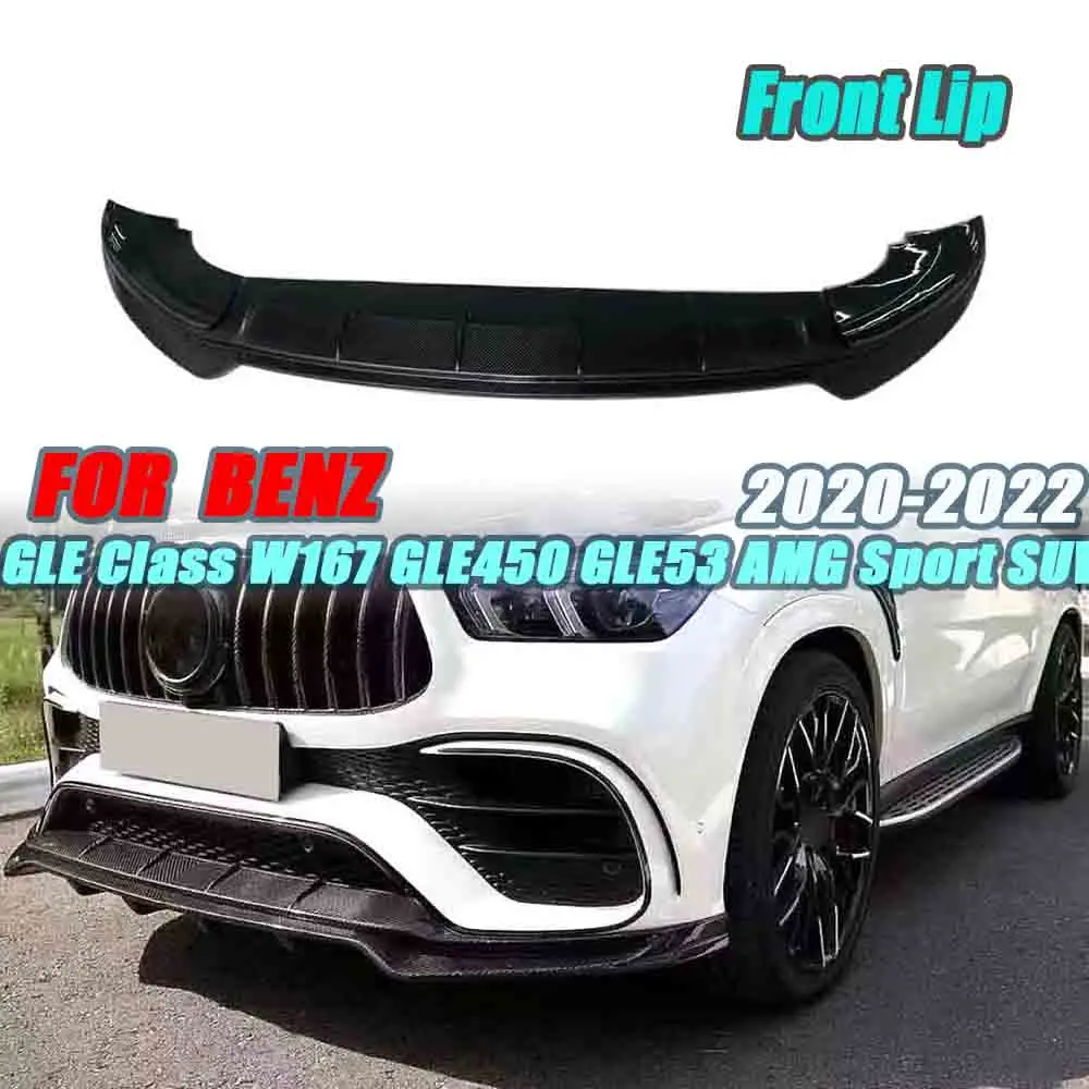 For Mercedes Benz GLE Class W167 GLE450 GLE53 AMG Sport SUV 2020 2021 2022 Front Bumper Lip Spoiler Chin Protect Cover