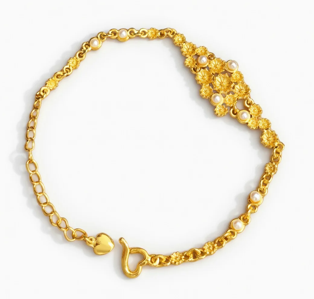 

Браслет Monet с жемчугом и цветами лотоса для женщин: легкая роскошь, высококлассный нишевый дизайн, золотой стиль, модные ювелирные украшения