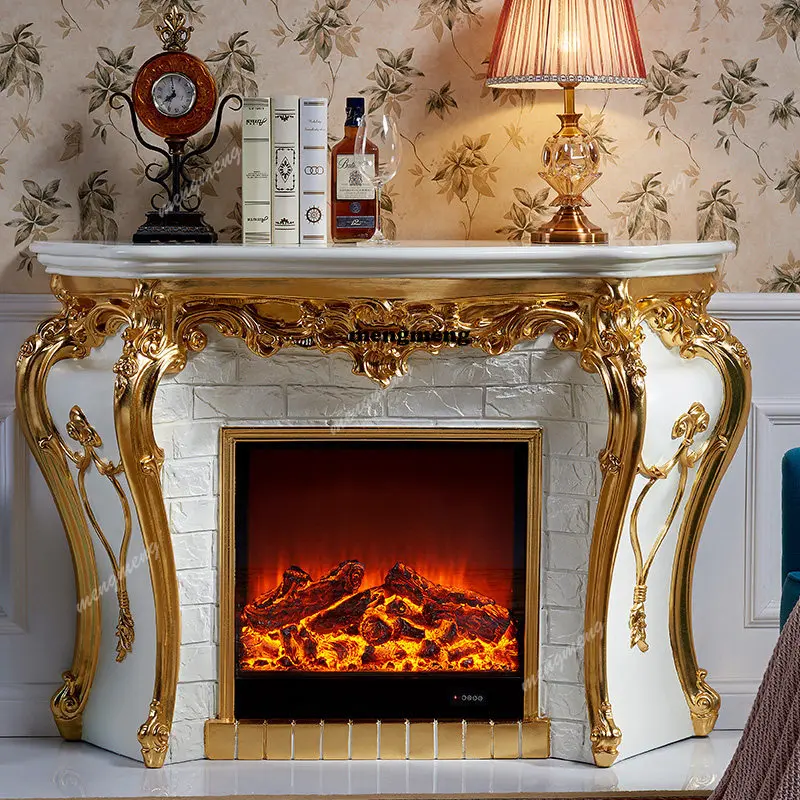 1.45M classical fireplace decorative cabinet retro fireplace frame electronic fireplace core simulation flame home