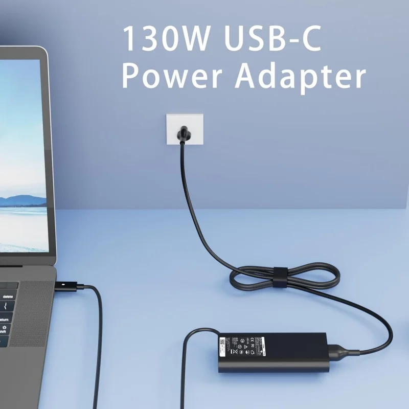 130W USB/TYPE-C Laptop Power Adapter Slim For Dell Xps15 17 Precision 5550 5530 Latitude 7410 7310 7210 9410 9510 5420 5520 5510