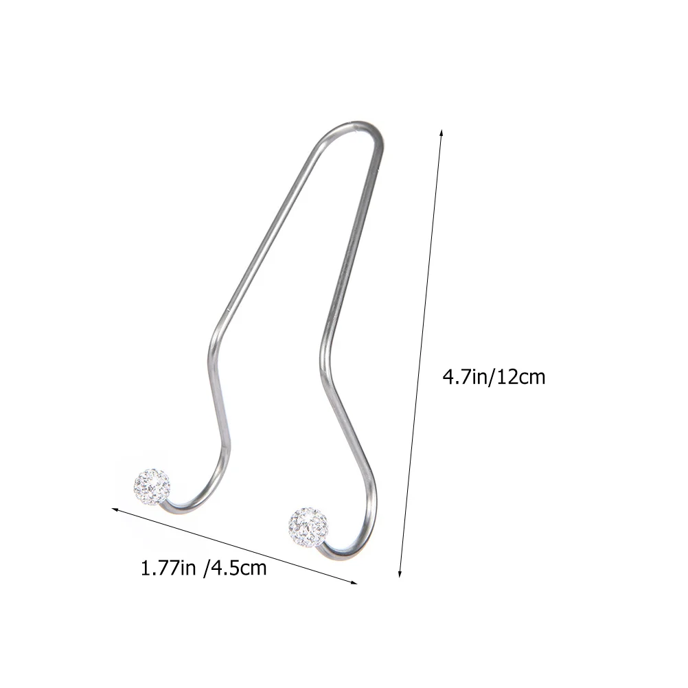 2 Pcs Coat Hanger Armchair Hook Hangers Rhinestone Car Hooks Stainless Steel Seat Multi-functional