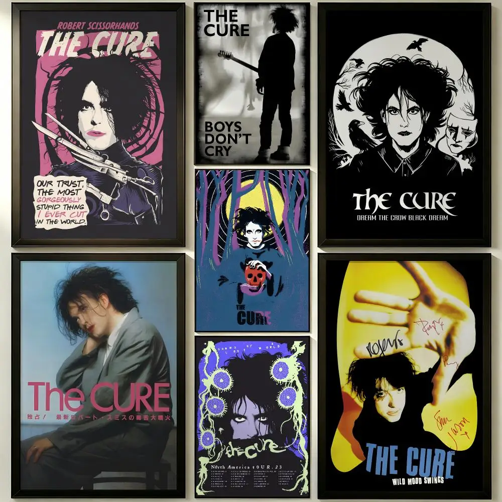 music Robert Smith Poster Wall Sticker Poster Decal PP Material Self-Adhesive Waterproof for Living Room Home Wall Decor