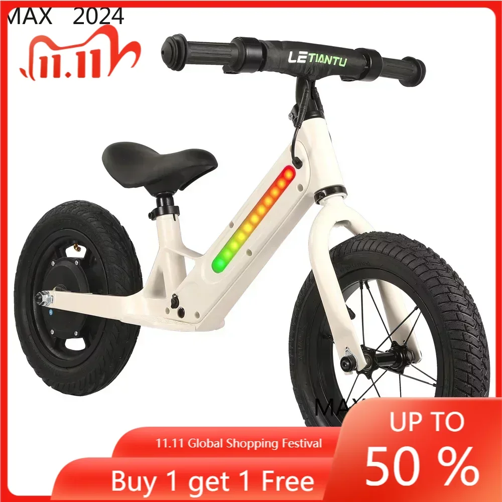 24V 180W electric mini bike for kids with light and music 12 inch balance kids electric bikes