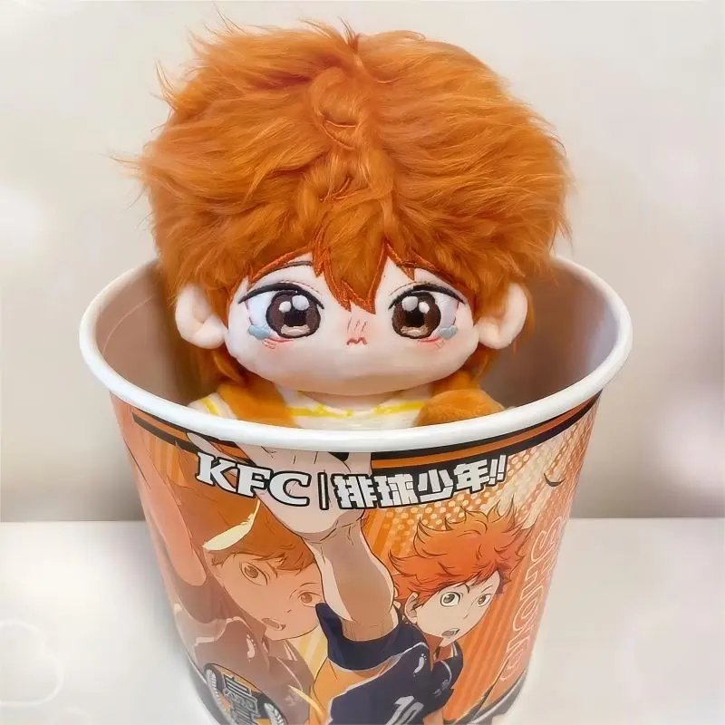 

Stuffed 20cm Anime Haikyuu!! Hinata Shoyo Plush Doll Dress-Up Cotton Doll Body With Skeleton Plushie Toys Ear Figure Send Friend