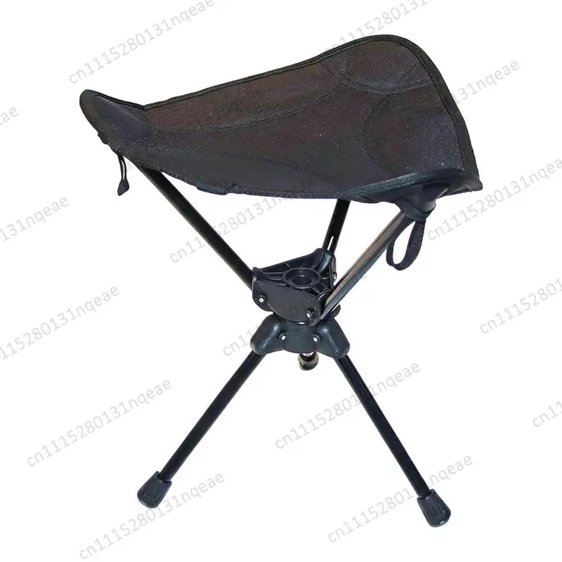 Portable Folding Camping Stool Triangle Chair for Outdoor Hiking Rotatable