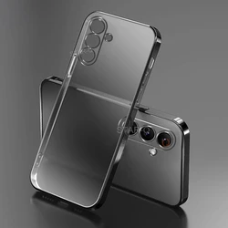 S 24 23 22 21 Luxury Plating Transparent Case For Samsung Galaxy S24 S23 S22 S21 Ultra Plus Fe 5G 2024 Clear Silicone Back Cover