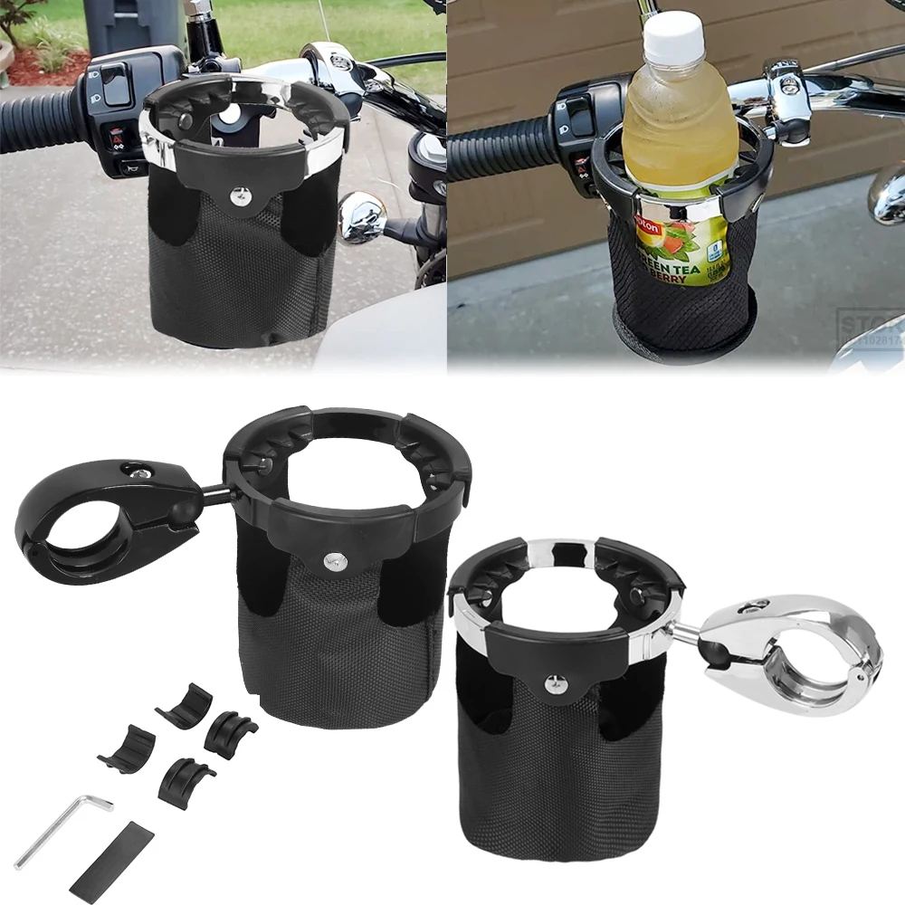 

Handlebar Cup Holder ABS Motorcycle Bicycle Drink Cup Holder Water Beverage Support Quick Release Bike Accessories For Harley