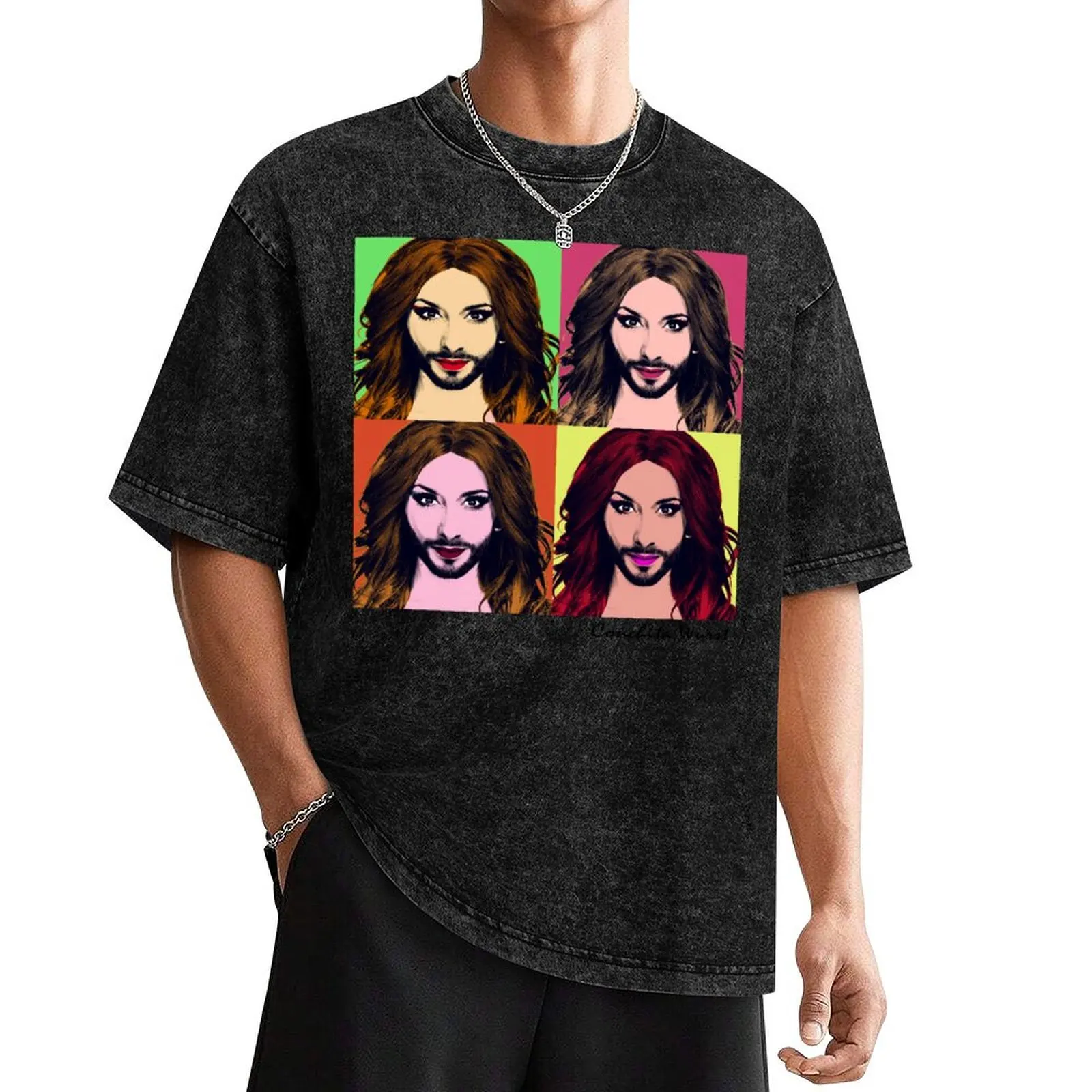 Conchita Wurst - Pop Art T-Shirt oversizeds affliction shirts funny gifts clothes for men