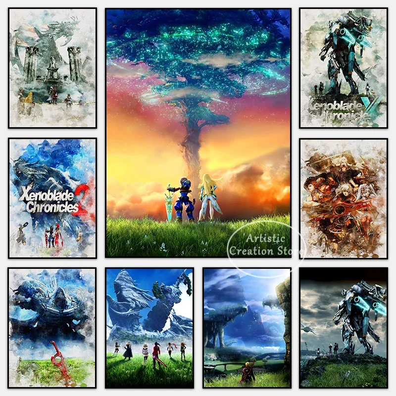 Xenoblade Chronicles Hikari Canvas Poster - Modern Wall Art for Bedroom, Game Room Decor, Unique Gamer Gift