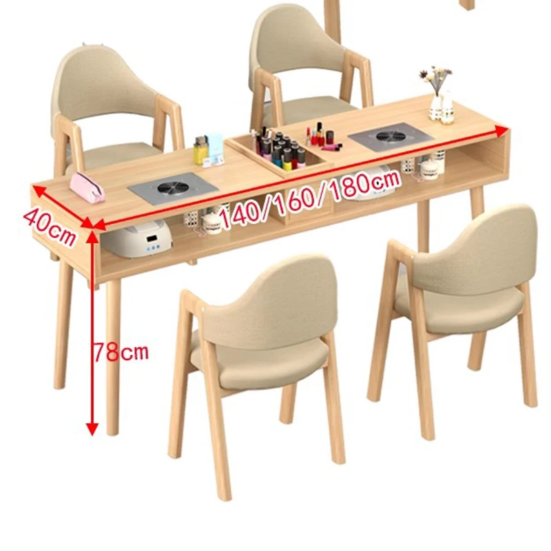 Professional Nail Table Pedicure Chairs Wood Nails Salon Lamp Tables Desk Corner Tech Supplies Zmanicure Tafel Manicure Gel