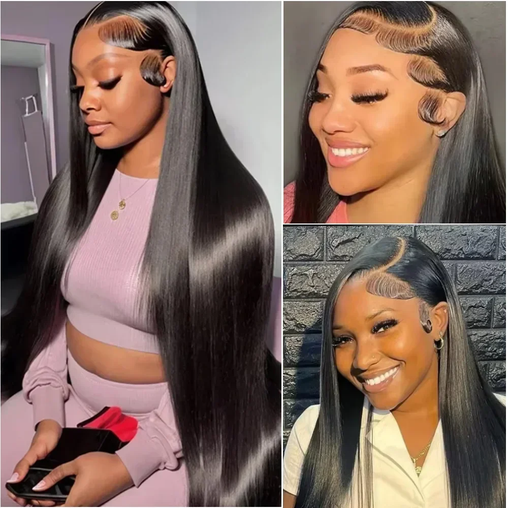 

13x6 Straight Lace Front Wig 13x4 Lace Frontal Wig HD Transparent Lace Wigs For Women Human Hair Wig Brazilian 36Inch