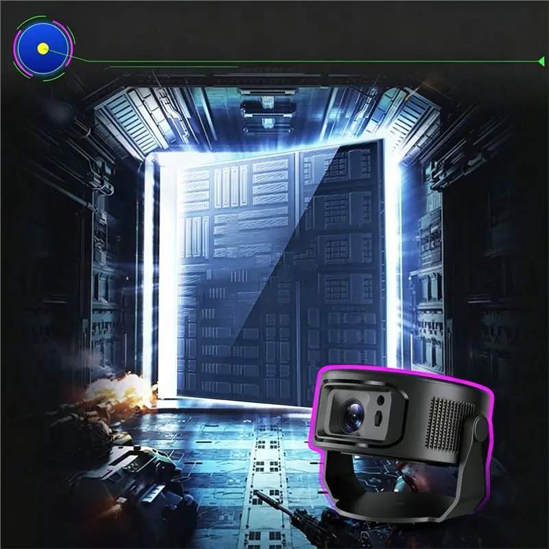 【STABLE QUALITY】HY300MAX 720P Android 14 Projector 8K@ 30Fps H726 Wifi6 BT5.4 Portable Rotable Outdoor Cinema Projection Device