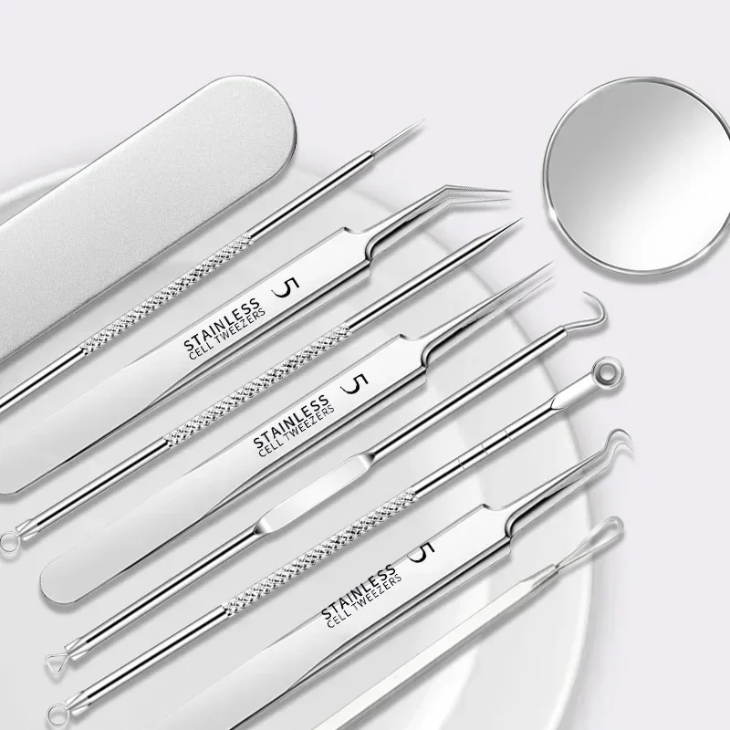 5-8Pcs Stainless Steel Acne Needles and Blackhead Removal Tools Pore Cleansing Tools for Professional Facial Skin Face Care Tool