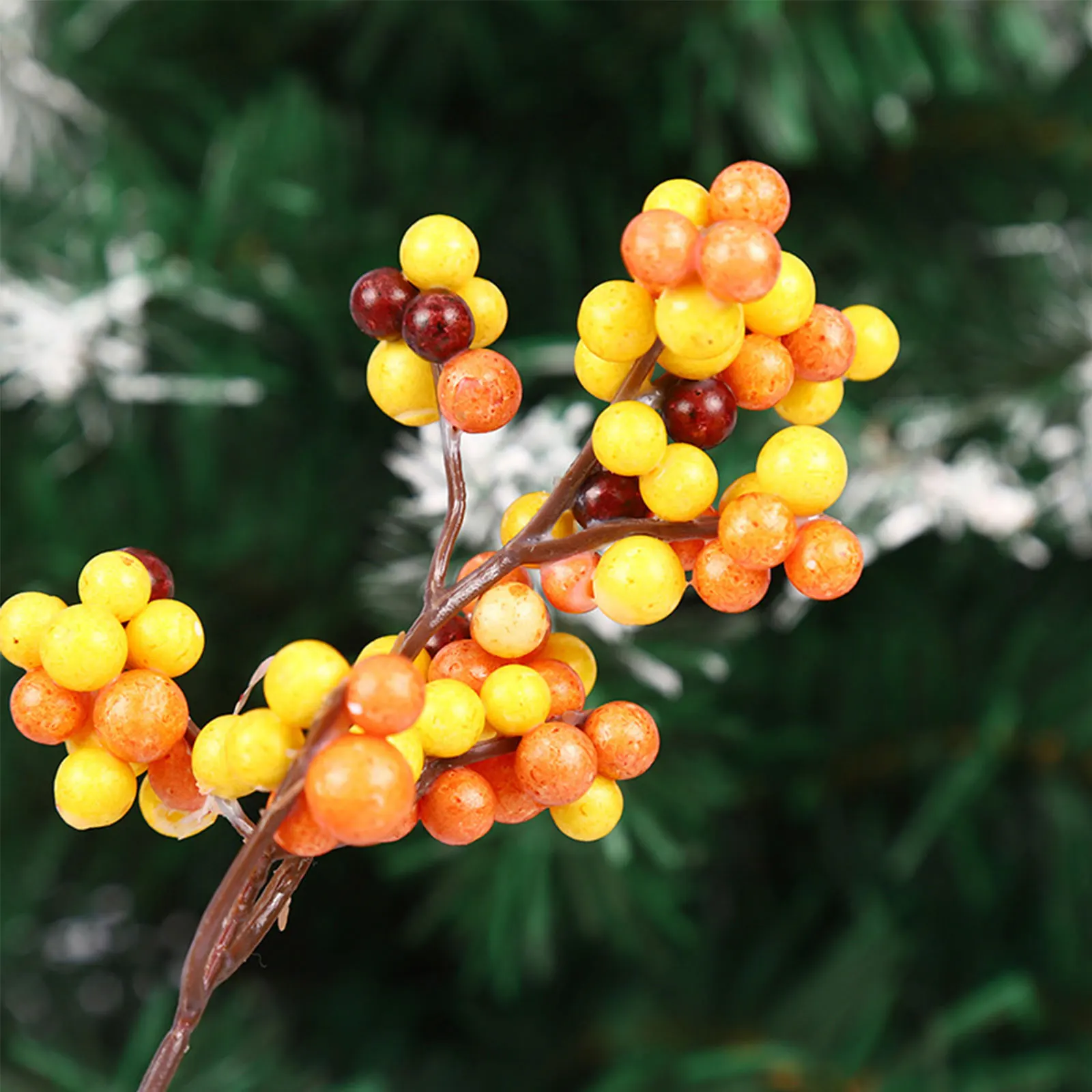 12 قطعة عيد الميلاد التوت يختار فو التوت ينبع ديكور ذاتي الصنع ألوان نابضة بالحياة عطلة موسم عيد الميلاد التوت ينبع عيد الميلاد التوت