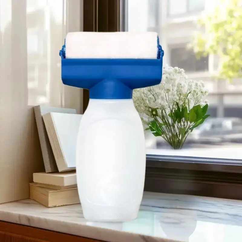 Outil de retouche réutilisable pour réparation murale, rouleau de peinture tout-en-un de 350ml avec bouteille rechargeable pour peinture au latex, conception sans goutte