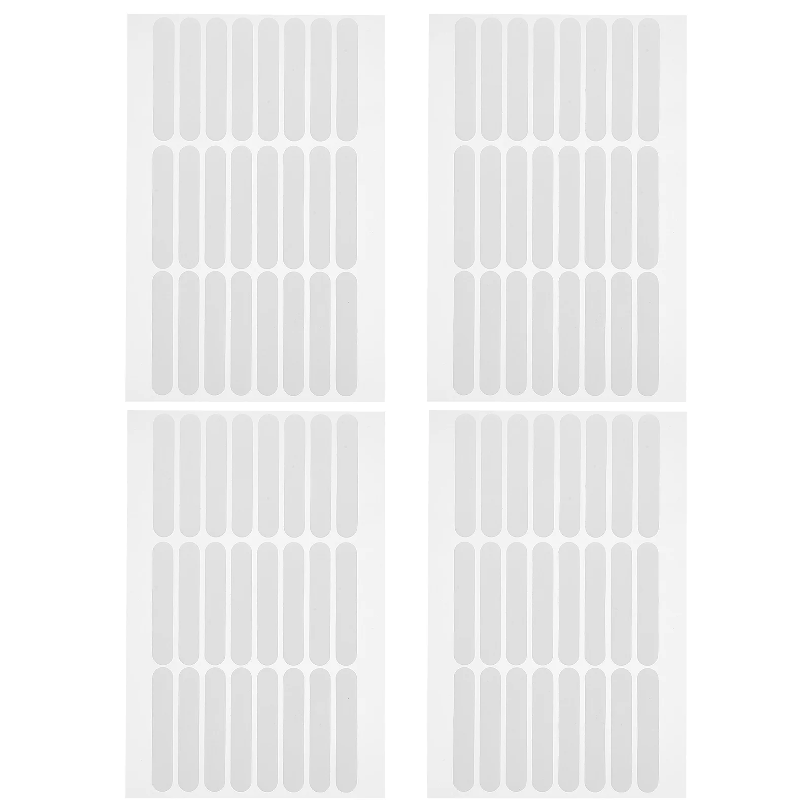 

4 Sheets Full Transparent Adhesive Tape Nail Display Strip Double-Sided Crystal for Nail Art Tips Showing Tool