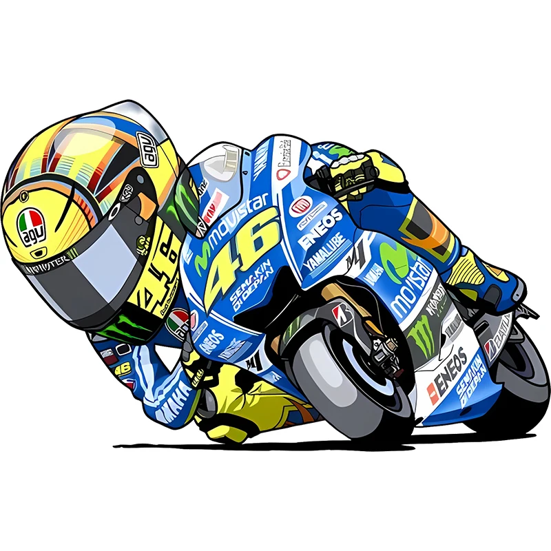 RuleMylife Motorcycle Road Motorcycle Racer Car Stickers Wall Decals Anime Cute Auto Accessories