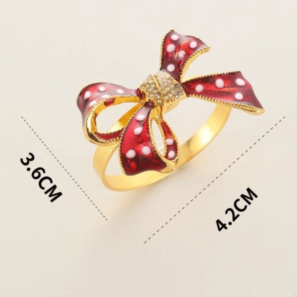 2pcs New Metal Napkin Ring Xmas Tree Gold Color Napkin Holder Christmas Decor Elk Garland Table Decoration Family Gathering