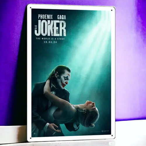 Joker: Folie à Deux 2024 Metal Movie Poster Tin Sign Plaque Film 8