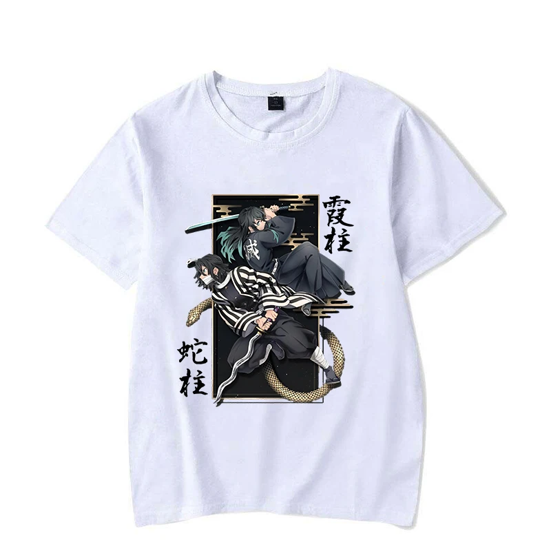 Hot Iguro Obanai Tokitou Muichirou Printed Women Men Summer Short Sleeve Tee Shirts Anime T Shirt Fashion Round Neck Casual Tops