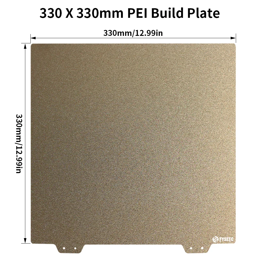 Imagem -03 - Dupla Textura Lateral Pel Build Plate 330x330 mm para Elegoo Neptune Plus Plus Geeetech A30 Tronxy X3s X5s X5sa Pro Qidi Tech